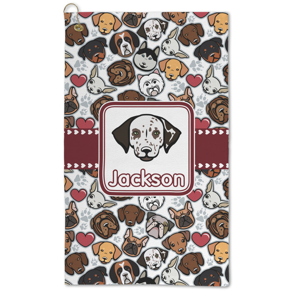 Custom Dog Faces Microfiber Golf Towel (Personalized)