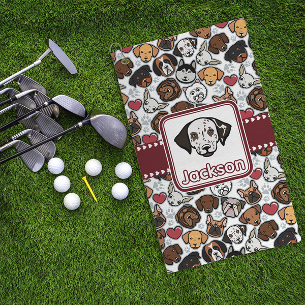 Dog Faces Microfiber Golf Towels - LIFESTYLE