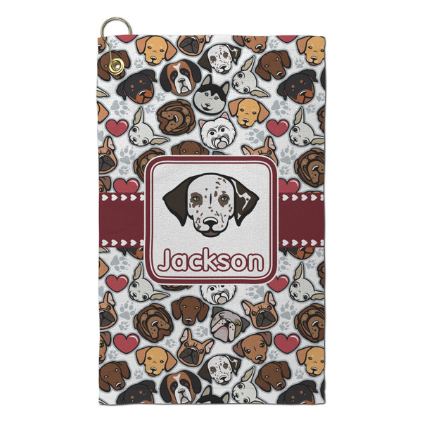 Custom Dog Faces Microfiber Golf Towel - Small (Personalized)
