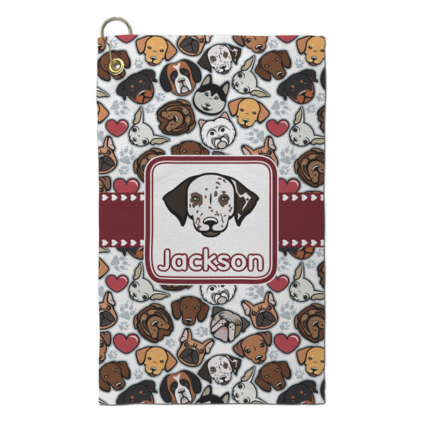 Custom Dog Faces Microfiber Golf Towel - Small (Personalized)
