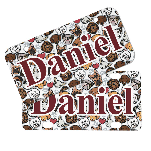 Dog Faces Mini License Plates - MAIN (4 and 2 Holes)
