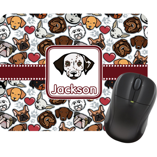 Custom Dog Faces Rectangular Mouse Pad (Personalized)