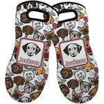Dog Faces Neoprene Oven Mitts - Set of 2 w/ Name or Text