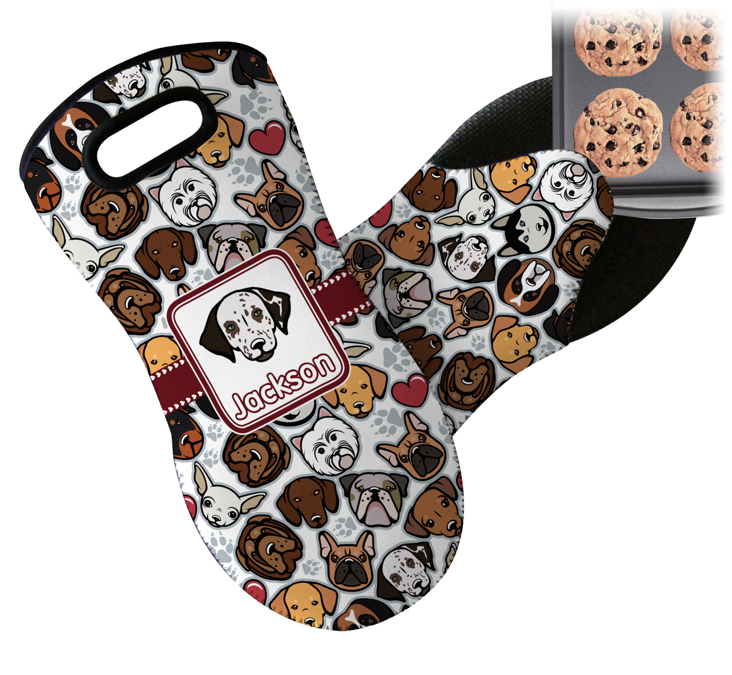 Dog Faces Neoprene Oven Mitt (Personalized) YouCustomizeIt