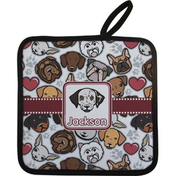 Dog Faces Pot Holder w/ Name or Text