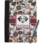 Dog Faces Notebook Padfolio - Large w/ Name or Text
