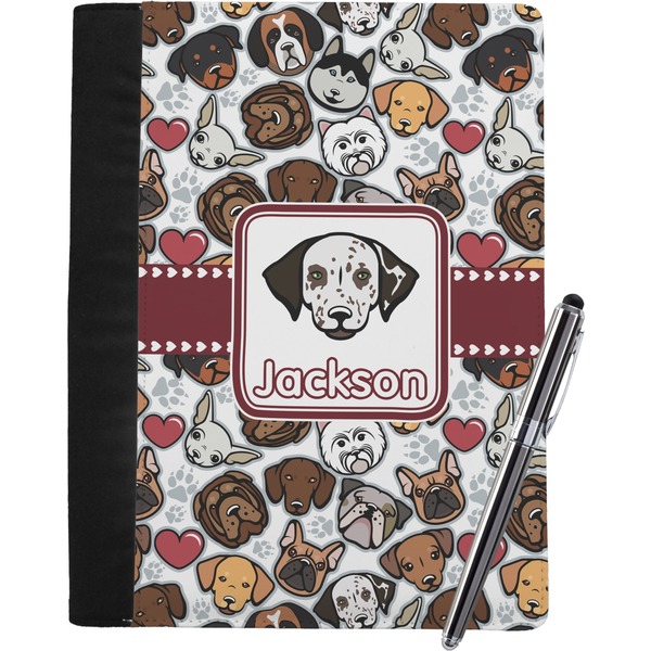 Custom Dog Faces Notebook Padfolio - Large w/ Name or Text