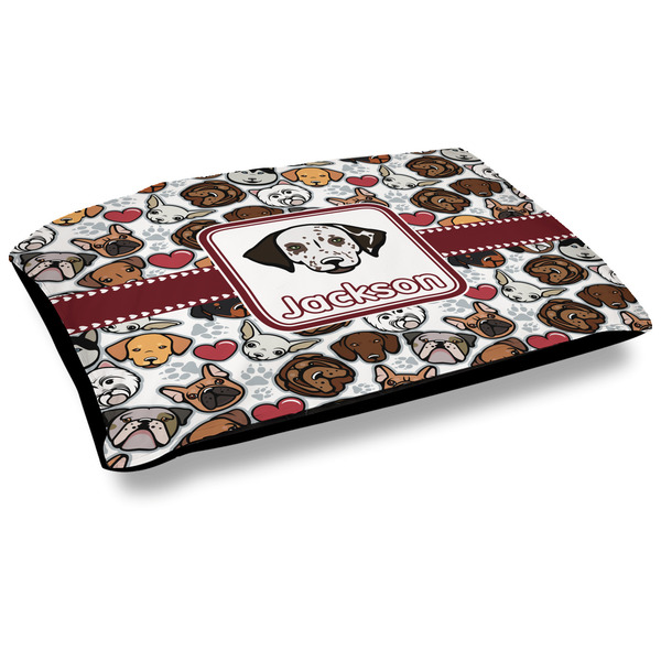 Custom Dog Faces Dog Bed w/ Name or Text