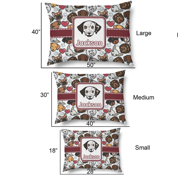 Dog Faces Outdoor Dog Beds - SIZE CHART