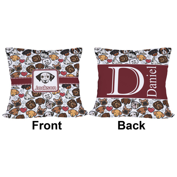Dog Faces Outdoor Pillow - 16x16