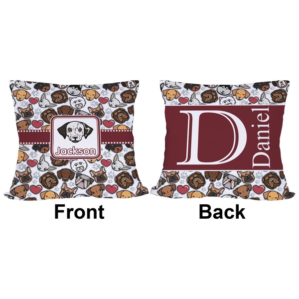 Dog Faces Outdoor Pillow - 18x18