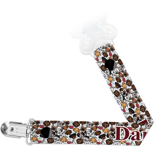 Custom Dog Faces Pacifier Clip (Personalized)