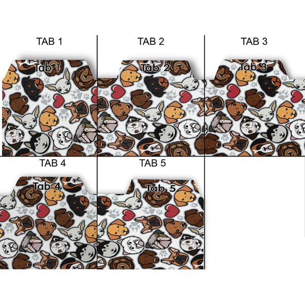 Dog Faces Page Dividers - Set of 5 - Approval