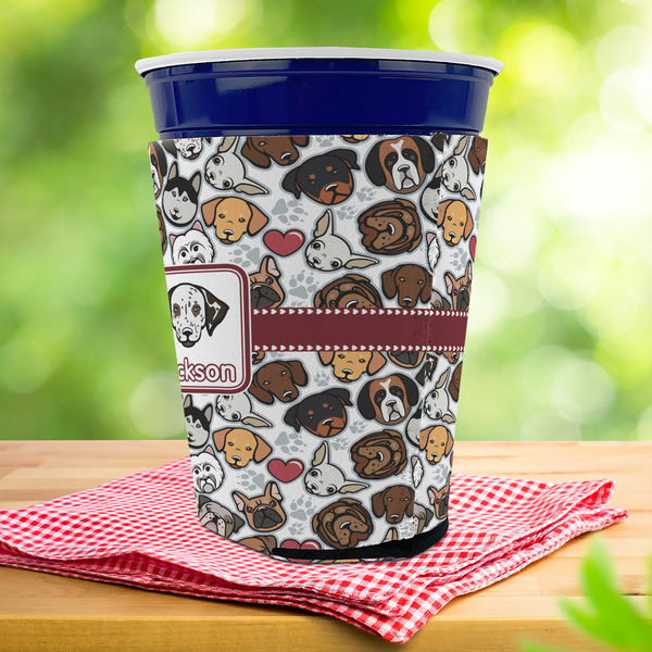 Dog Faces Party Cup Sleeves - with bottom - Lifestyle