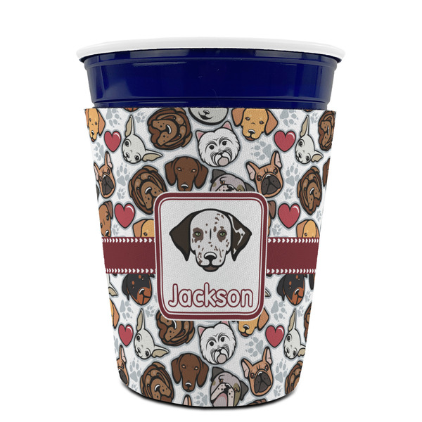 Dog Faces Party Cup Sleeves - without bottom - FRONT (on cup)