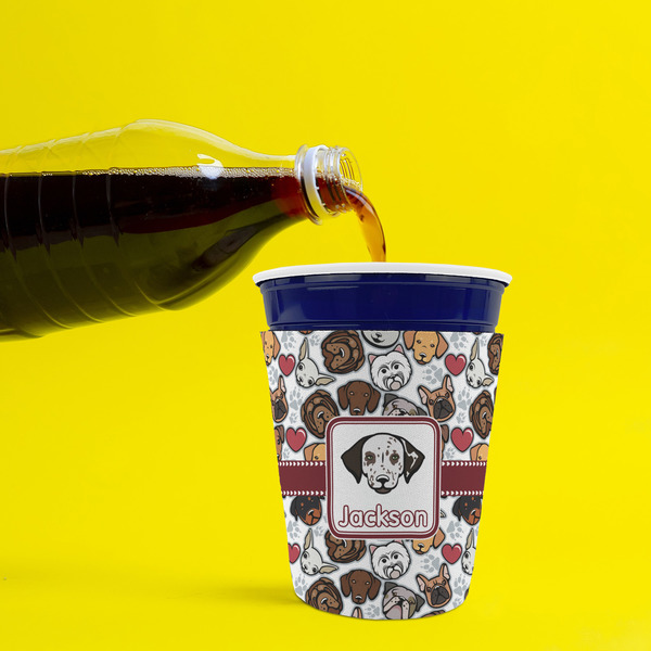 Dog Faces Party Cup Sleeves - without bottom - Lifestyle