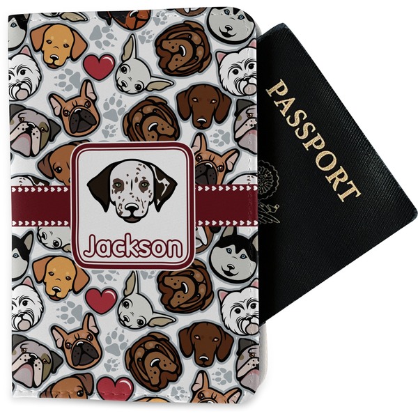 Custom Dog Faces Passport Holder - Fabric (Personalized)