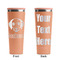 Dog Faces Peach RTIC Everyday Tumbler - 28 oz. - Front and Back