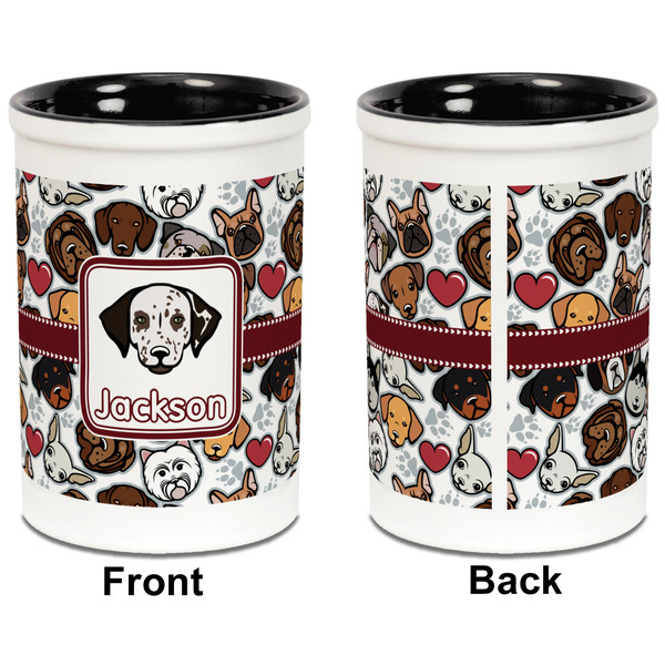 Dog Faces Pencil Holder - Black - approval