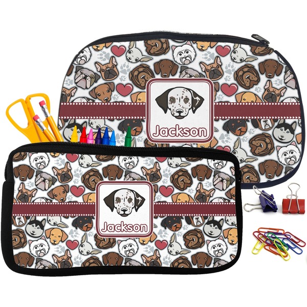 Dog Faces Pencil / School Supplies Bags Small and Medium