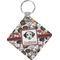 Dog Faces Diamond Plastic Keychain w/ Name or Text