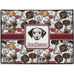 Dog Faces Door Mat - 24"x18" (Personalized)