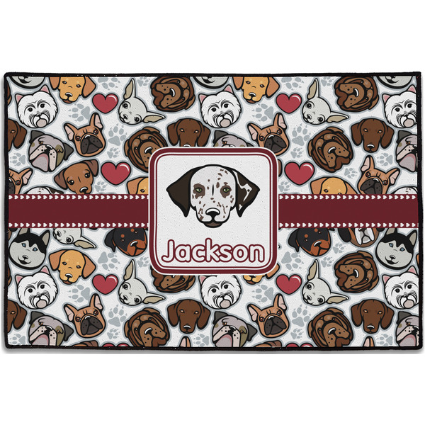 Dog Faces Personalized Door Mat - 36x24 (APPROVAL)