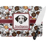 Dog Faces Rectangular Glass Cutting Board (Personalized)