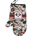 Dog Faces Left Oven Mitt (Personalized)