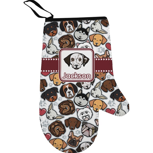Custom Dog Faces Right Oven Mitt (Personalized)