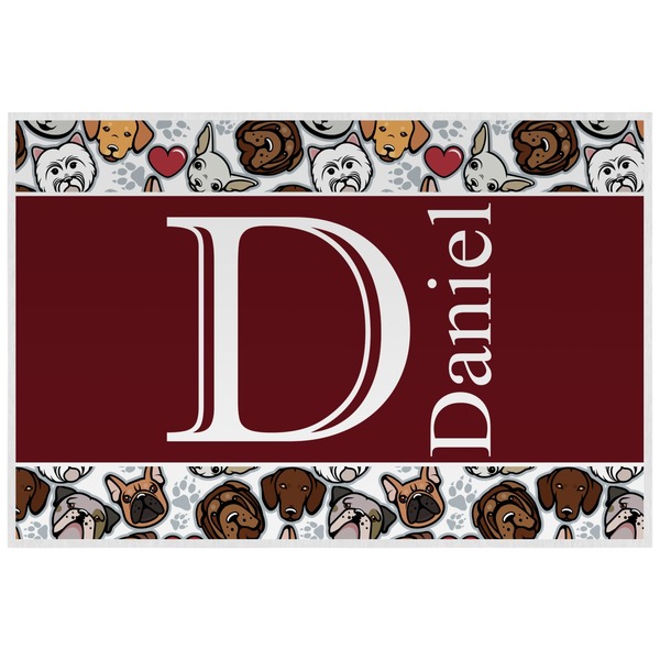 Dog Faces Personalized Placemat (Back)