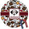 Dog Faces Round Fridge Magnet (Personalized)