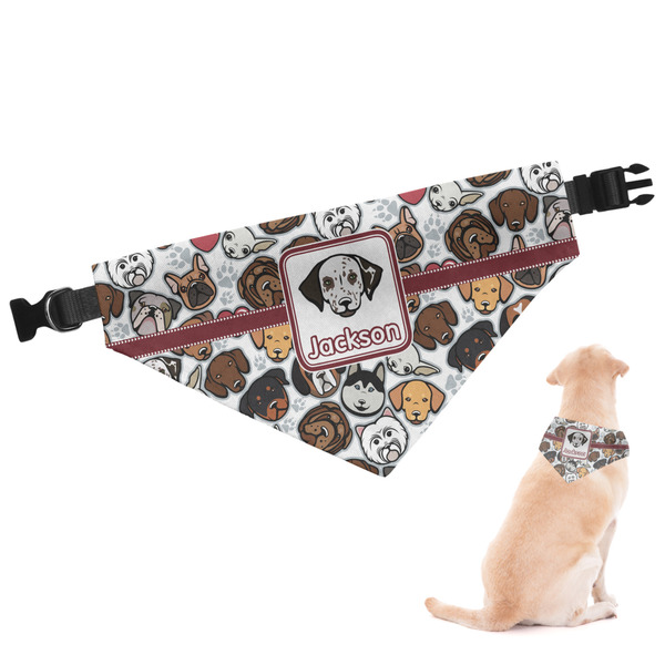 Custom Dog Faces Dog Bandana - Small (Personalized)