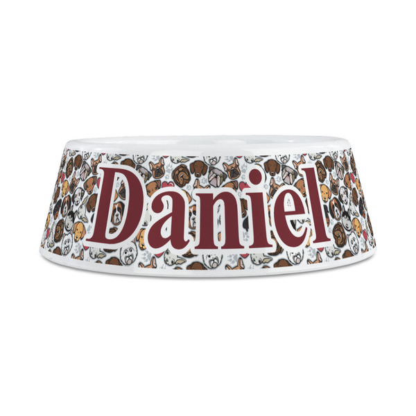 Dog Faces Plastic Dog Bowls - Medium - FRONT