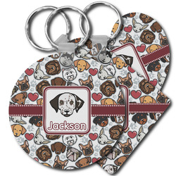 Dog Faces Plastic Keychain (Personalized)