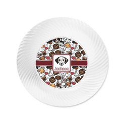 Dog Faces Plastic Party Appetizer & Dessert Plates - 6" (Personalized)