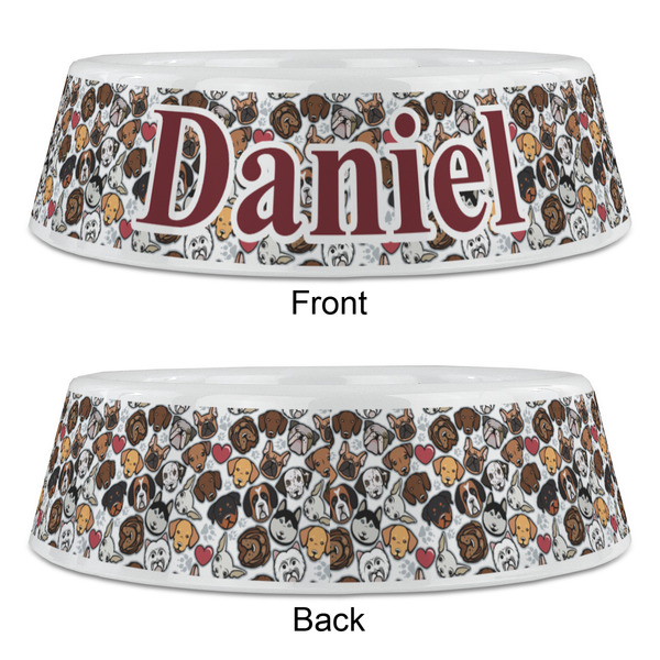 Dog Faces Plastic Pet Bowls - Large - APPROVAL