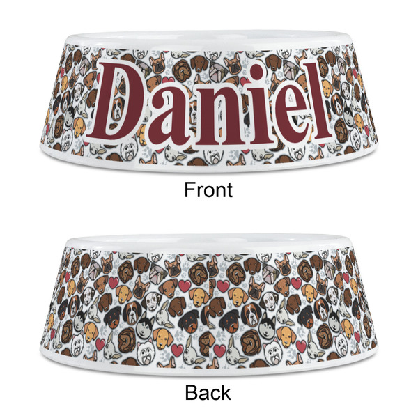 Dog Faces Plastic Pet Bowls - Medium - APPROVAL