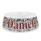 Dog Faces Plastic Dog Bowl - Medium (Personalized)