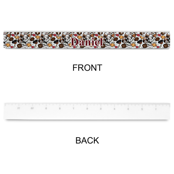 Dog Faces Plastic Ruler - 12" - APPROVAL