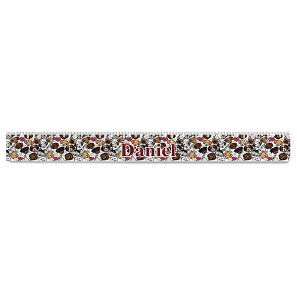 Dog Faces Plastic Ruler - 12" - FRONT