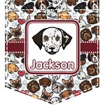 Dog Faces Iron On Faux Pocket (Personalized)