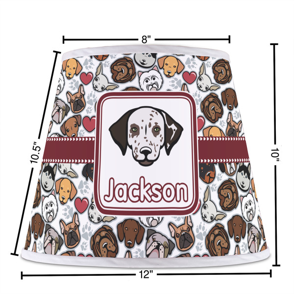 Dog Faces Poly Film Empire Lampshade - Dimensions