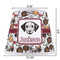 Dog Faces Poly Film Empire Lampshade - Dimensions