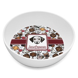 Dog Faces Melamine Bowl - 8 oz (Personalized)