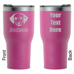 Dog Faces RTIC Tumbler - Magenta - Laser Engraved - Double-Sided (Personalized)