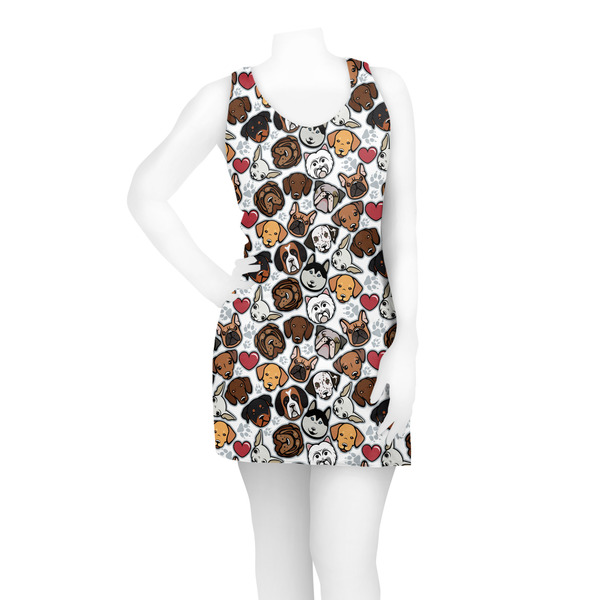 Dog Faces Racerback Dress - On Model - Front