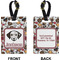 Dog Faces Rectangle Luggage Tag (Front + Back)