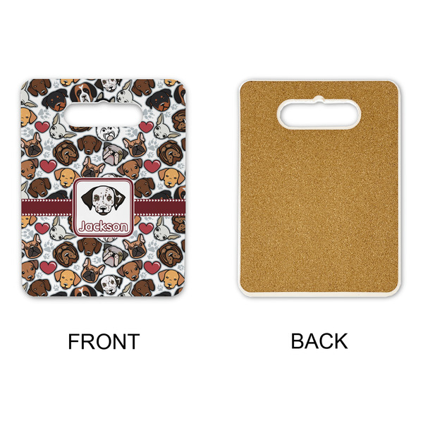 Dog Faces Rectangle Trivet with Handle - APPROVAL