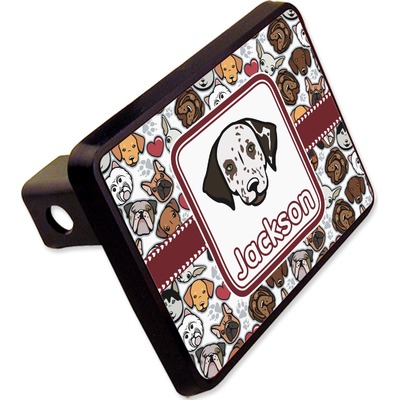 Dog Faces Rectangular Trailer Hitch Cover - 2" (Personalized)